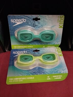 SPEEDO KIDS SONIC FUN AND COMFORTABLE GOGGLES AGES 3-6 NEW BUNDLE OF 2